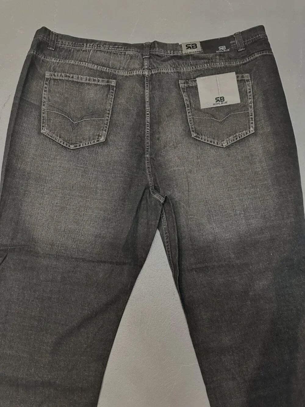 Royal Blue Brand Denim Jeans Men Size 60 x 34 Relaxed Fit Big & Tall New
